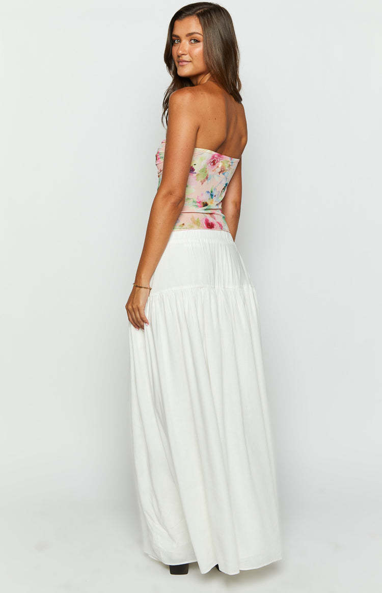 Cade White Maxi Skirt-Vavasi.All Rights Reserved.