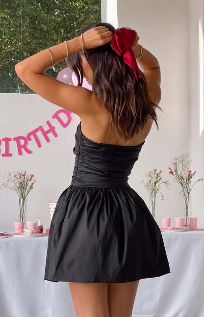 Call On Me Black Strapless Mini Dress-Vavasi.All Rights Reserved.