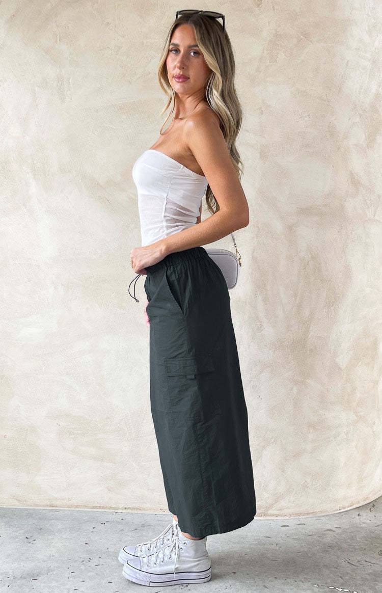 Callen Indigo Midi Cargo Skirt-Vavasi.All Rights Reserved.
