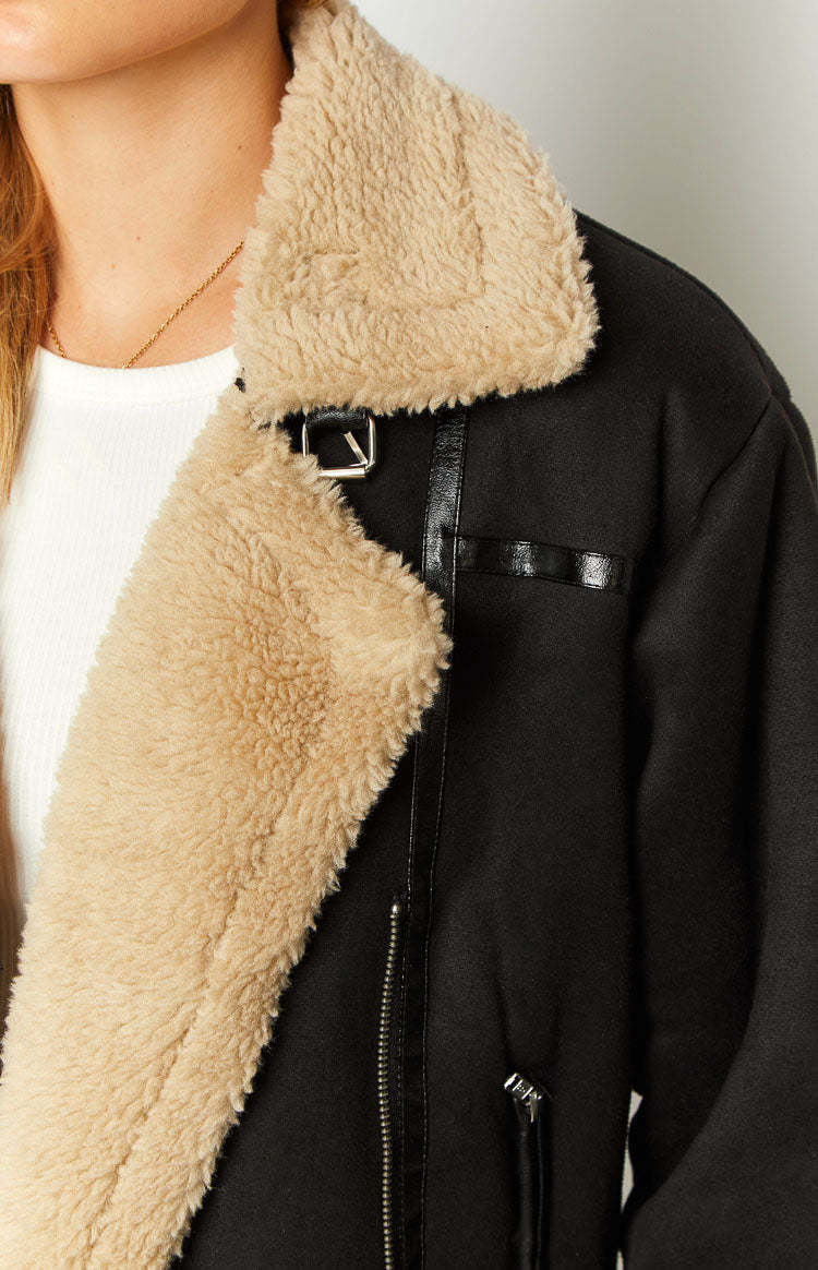 Calliope Black Aviator Jacket-Vavasi.All Rights Reserved.