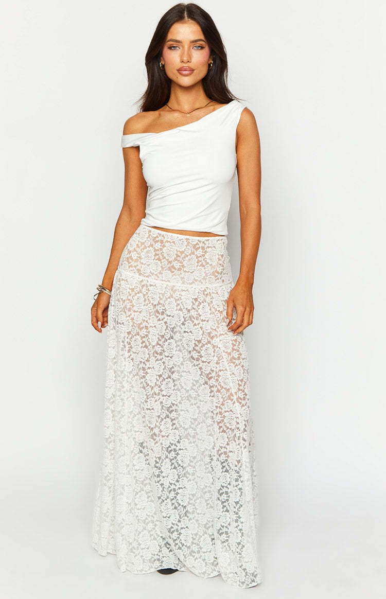 Calypso White Lace Maxi Skirt-Vavasi.All Rights Reserved.
