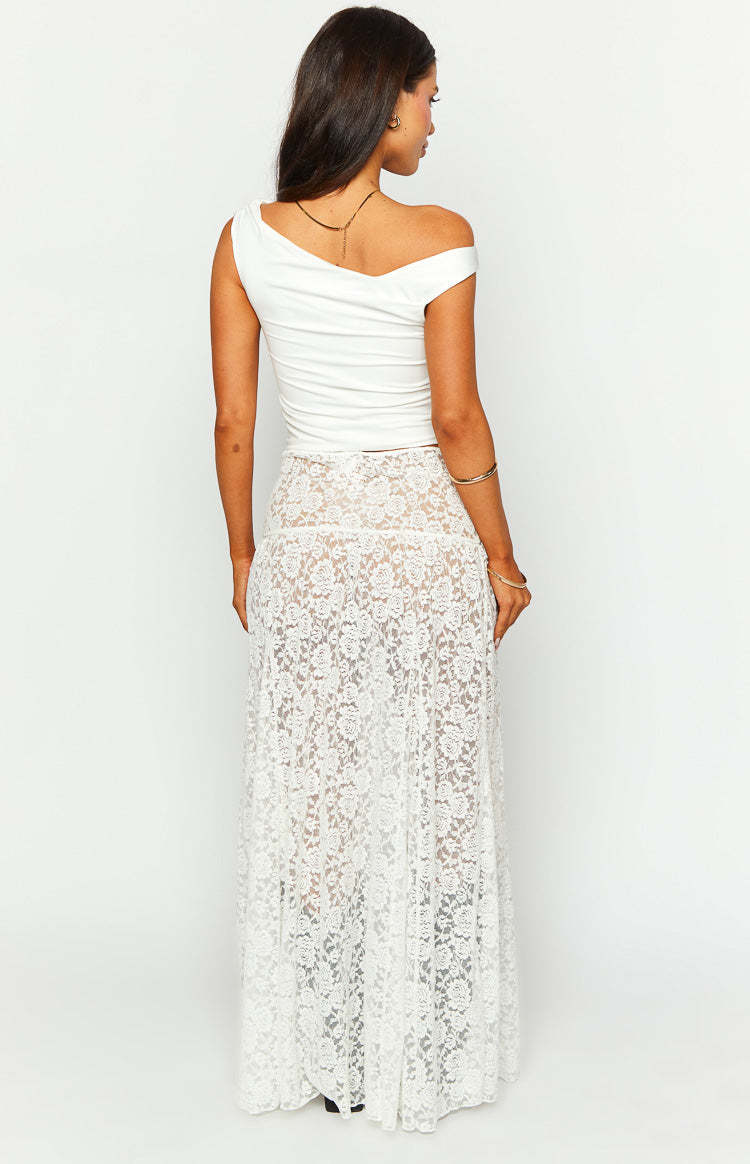 Calypso White Lace Maxi Skirt-Vavasi.All Rights Reserved.