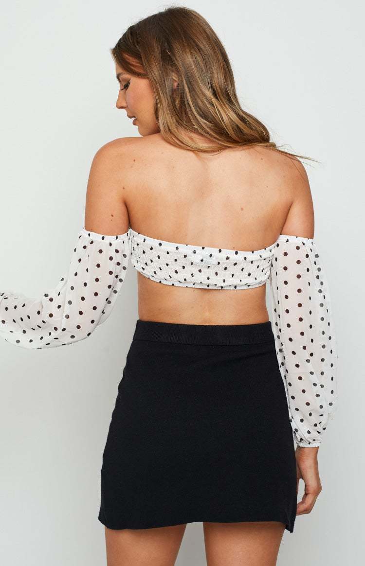 Carita White Printed Crop Top-Vavasi.All Rights Reserved.