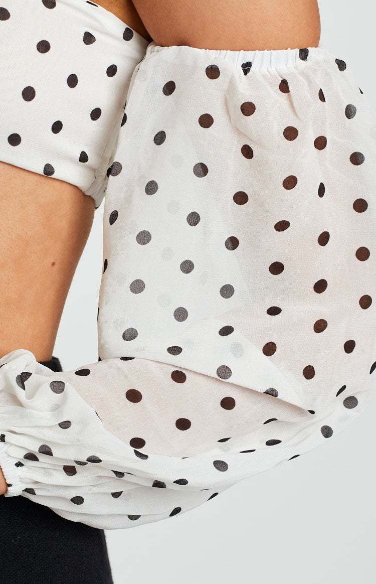 Carita White Printed Crop Top-Vavasi.All Rights Reserved.