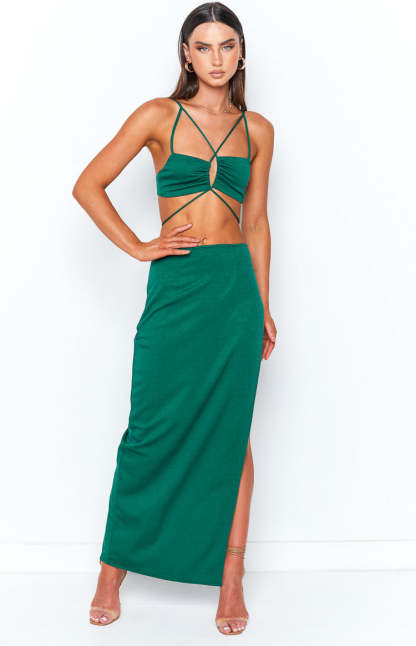 Celeste Emerald Bralette Top-Vavasi.All Rights Reserved.