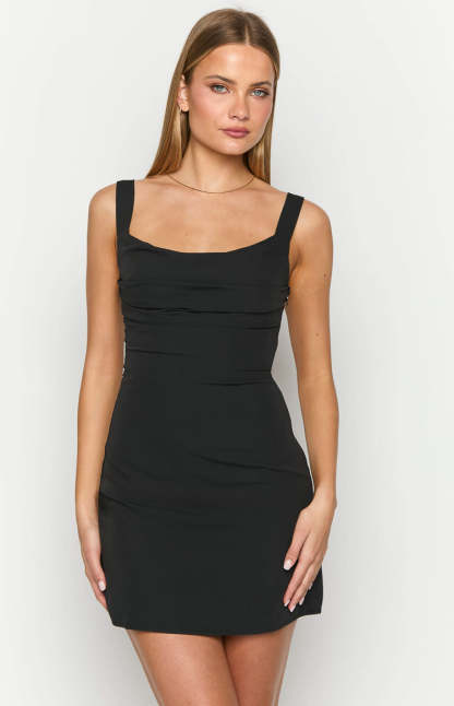 Celia Black Mini Dress-Vavasi.All Rights Reserved.