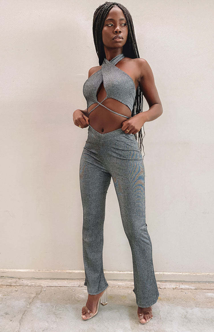 Cher Rib Pants Black-Vavasi.All Rights Reserved.
