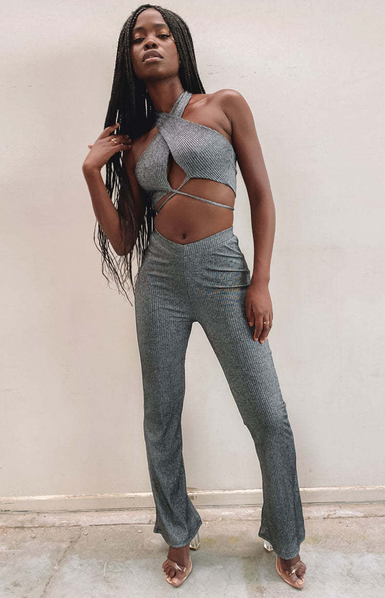 Cher Rib Pants Black-Vavasi.All Rights Reserved.