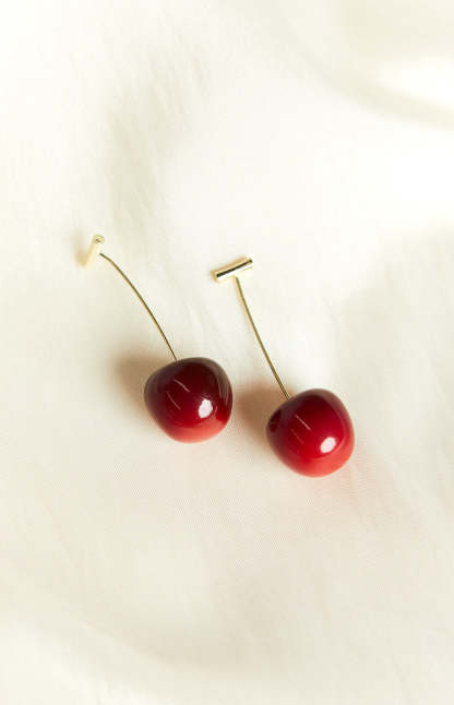 Azure Red Cherry Earrings-Vavasi.All Rights Reserved.