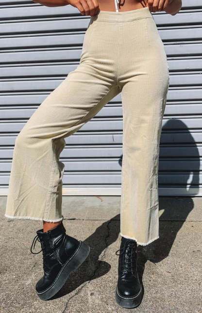 Churchtown Pants Beige Cord-Vavasi.All Rights Reserved.