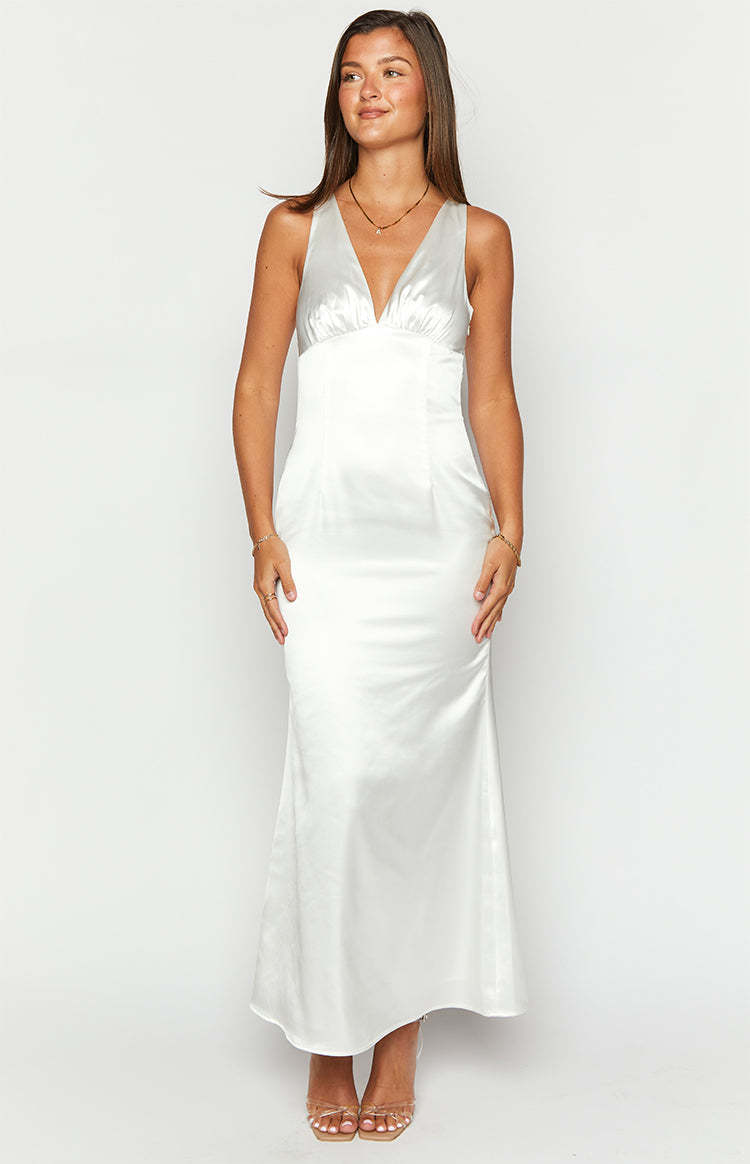 Clara White Maxi Dress-Vavasi.All Rights Reserved.