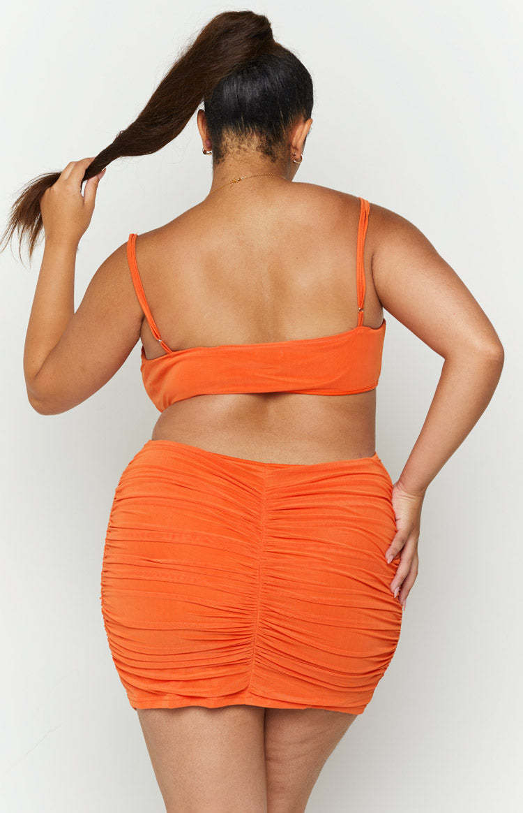Claribel Orange Mini Dress-Vavasi.All Rights Reserved.
