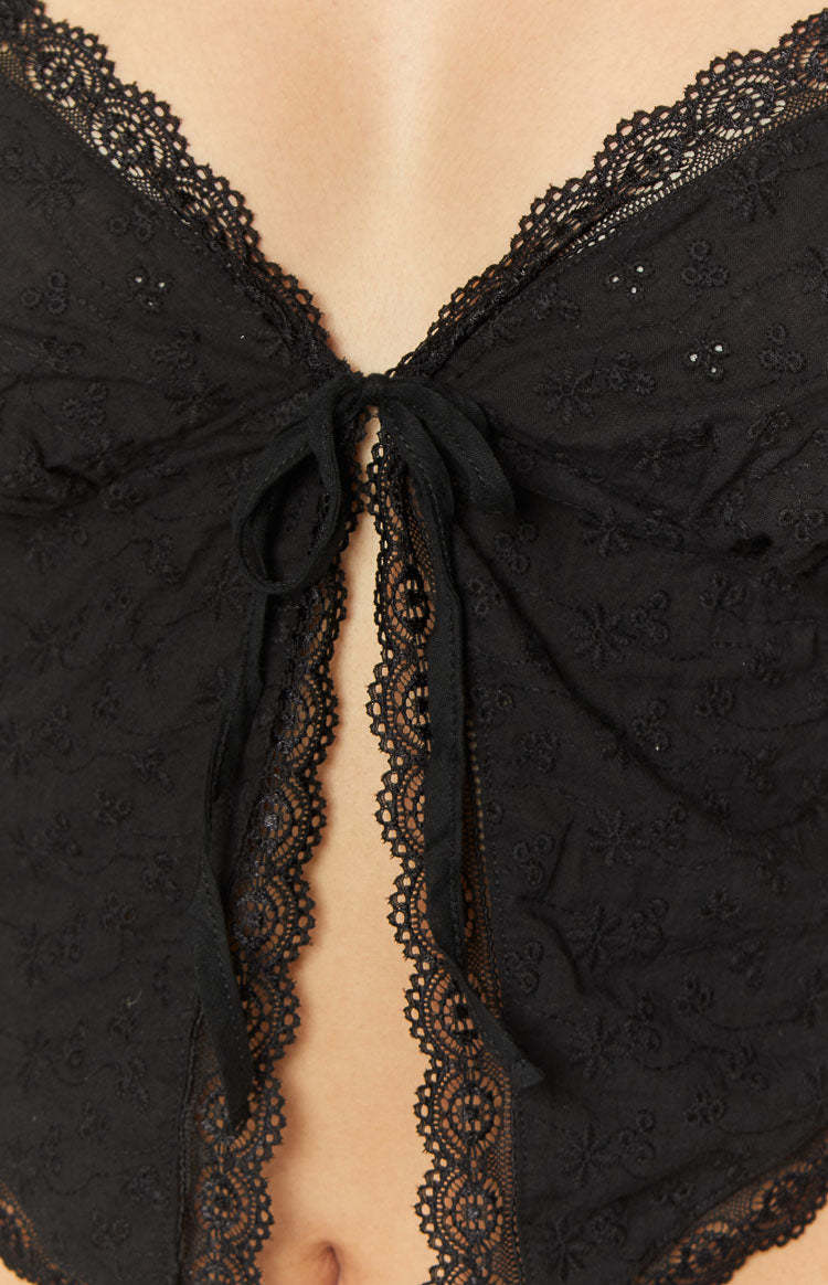 Claudia Black Tie Front Top-Vavasi.All Rights Reserved.