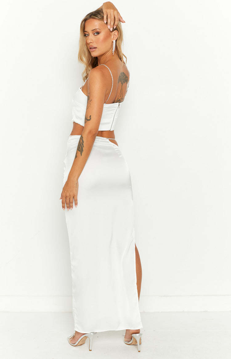 Confetti White Midi Skirt-Vavasi.All Rights Reserved.