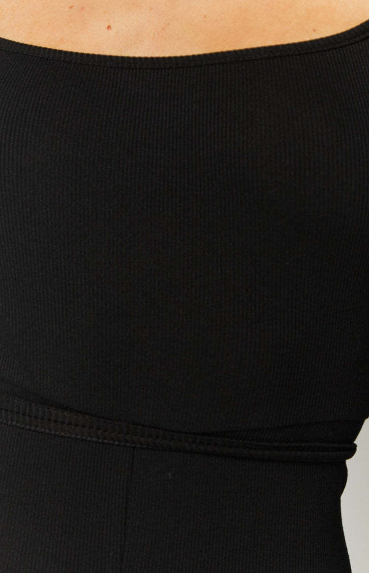 Connali Black Long Sleeve Playsuit-Vavasi.All Rights Reserved.