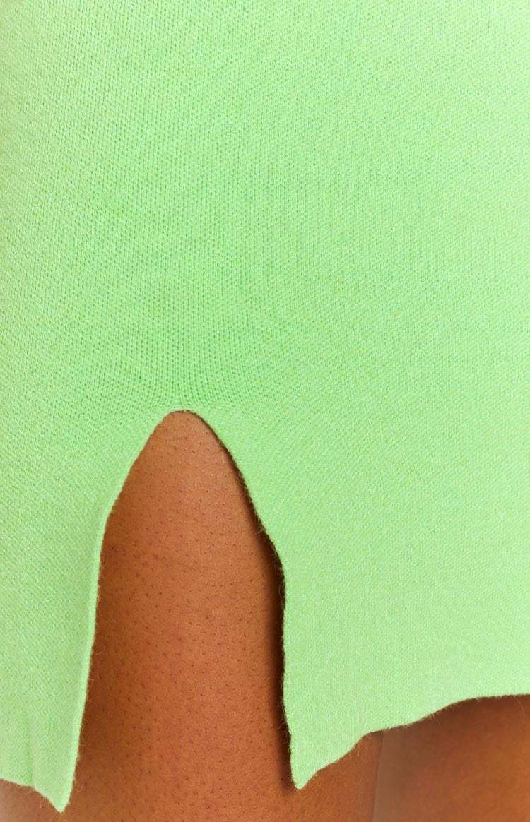 Connie Green Knit Mini Skirt-Vavasi.All Rights Reserved.