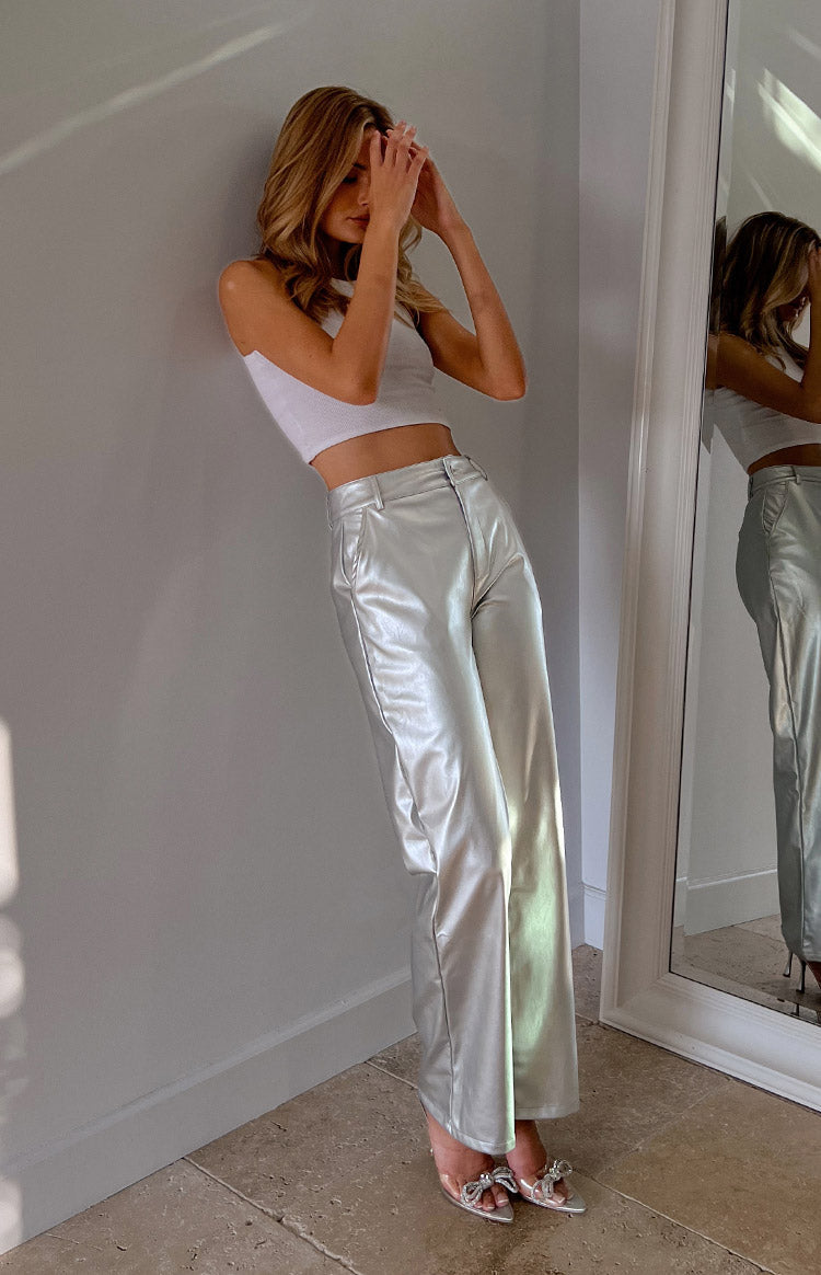 Cool Shades Silver Pants-Vavasi.All Rights Reserved.