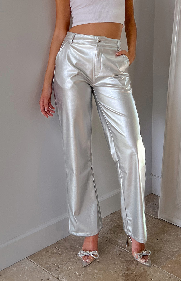 Cool Shades Silver Pants-Vavasi.All Rights Reserved.