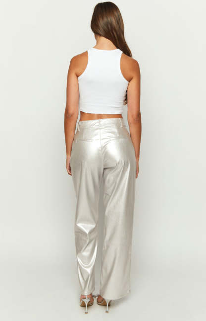 Cool Shades Silver Pants-Vavasi.All Rights Reserved.