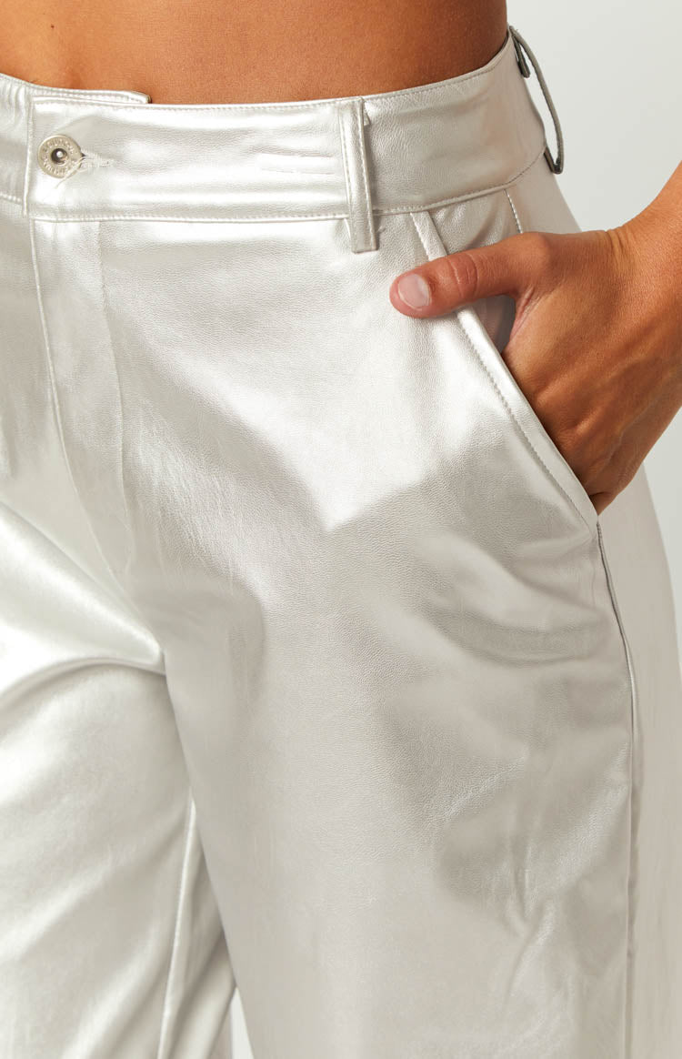 Cool Shades Silver Pants-Vavasi.All Rights Reserved.