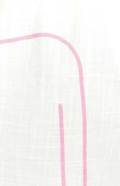 Coral White Graphic Print Shorts-Vavasi.All Rights Reserved.