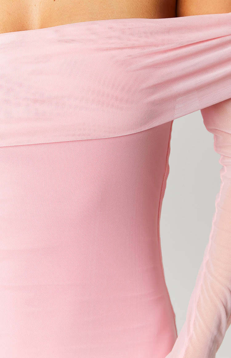 Coraline Pink Long Sleeve Maxi Dress-Vavasi.All Rights Reserved.