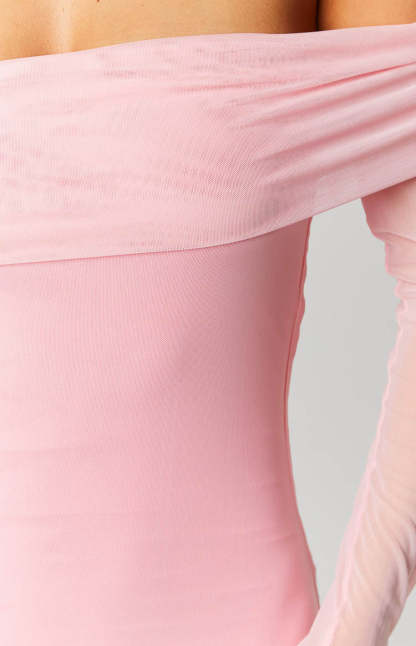Coraline Pink Long Sleeve Maxi Dress-Vavasi.All Rights Reserved.