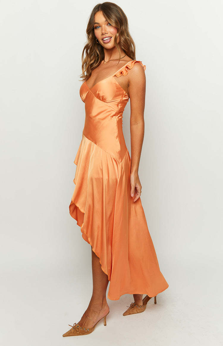 Corrina Orange Maxi Dress-Vavasi.All Rights Reserved.