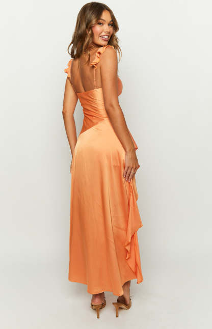 Corrina Orange Maxi Dress-Vavasi.All Rights Reserved.