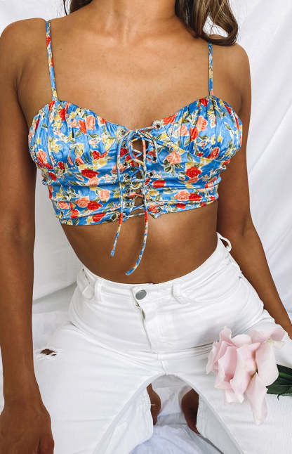 Cressida Corset Blue Print-Vavasi.All Rights Reserved.