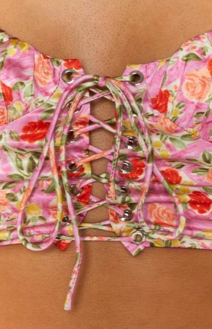 Cressida Corset Red Print-Vavasi.All Rights Reserved.