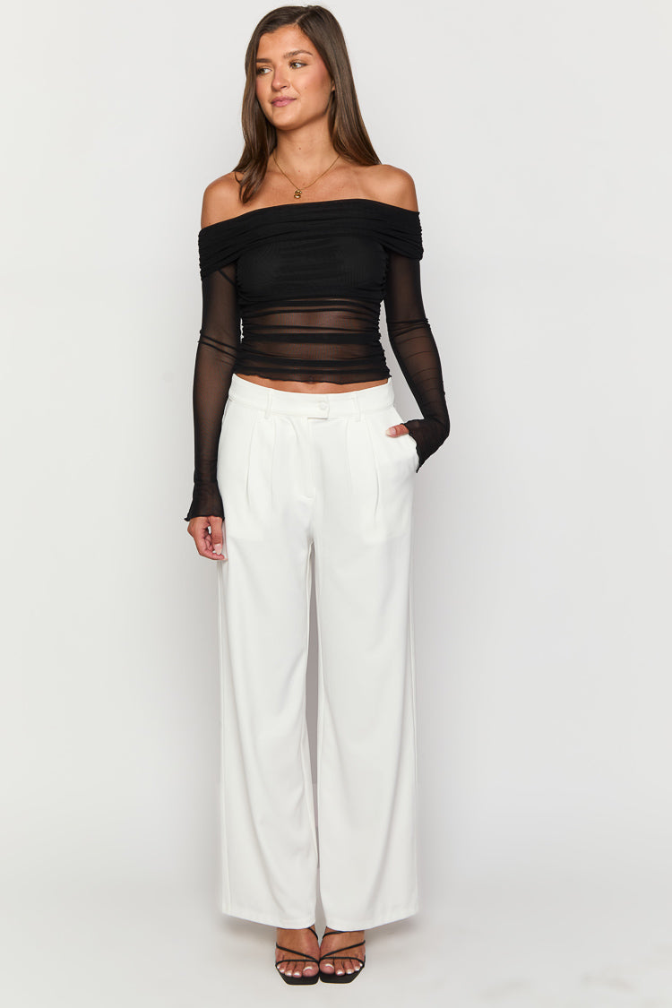 Dien White Tailored Pants-Vavasi.All Rights Reserved.