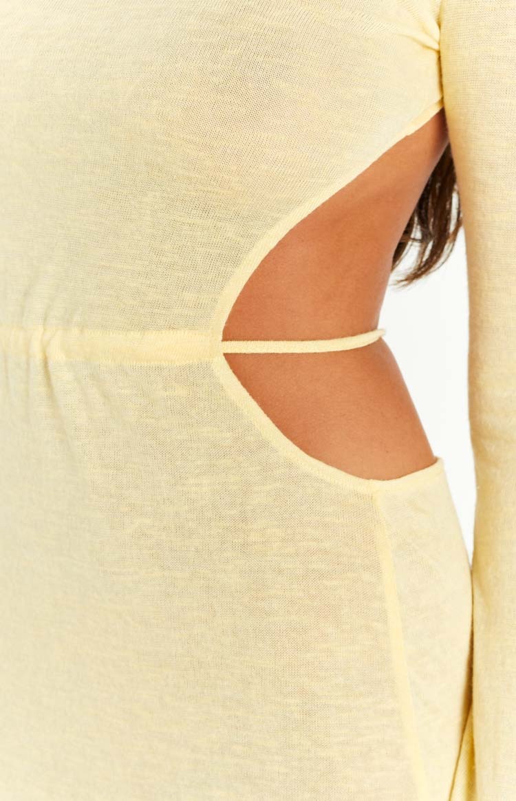 Dacota Yellow Backless Mini Dress-Vavasi.All Rights Reserved.