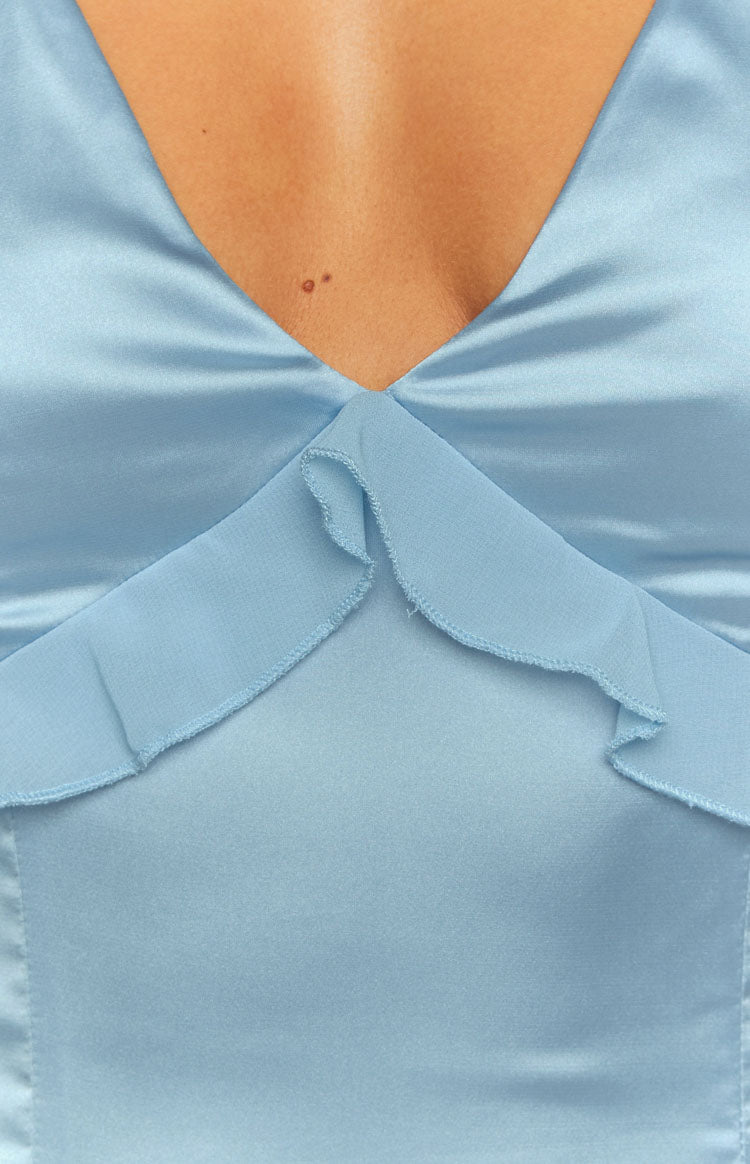Daphnie Blue Mini Dress-Vavasi.All Rights Reserved.