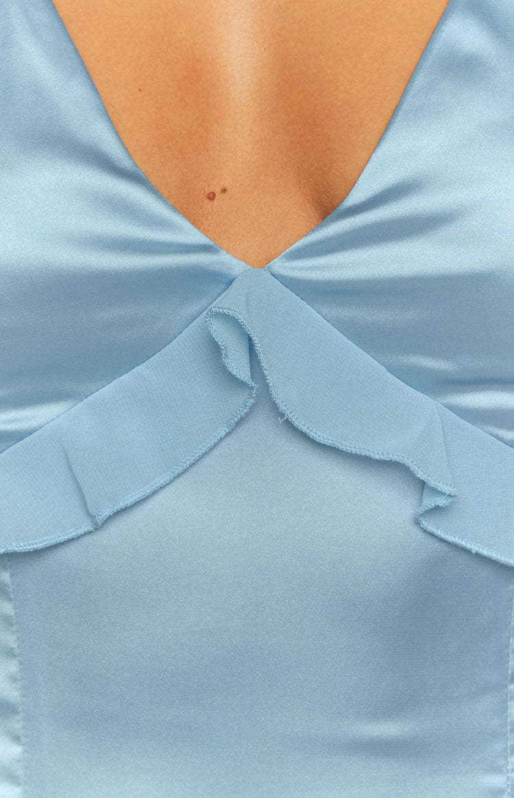 Daphnie Blue Mini Dress-Vavasi.All Rights Reserved.