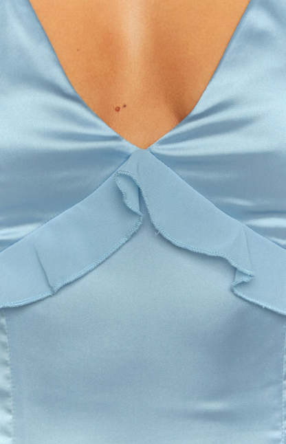 Daphnie Blue Mini Dress-Vavasi.All Rights Reserved.