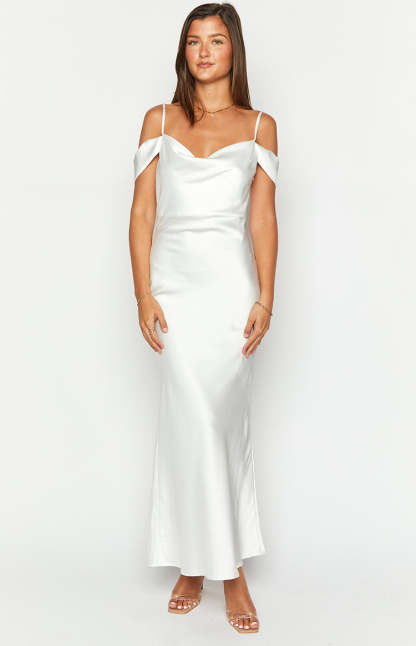 Darby White Maxi Formal Dress-Vavasi.All Rights Reserved.