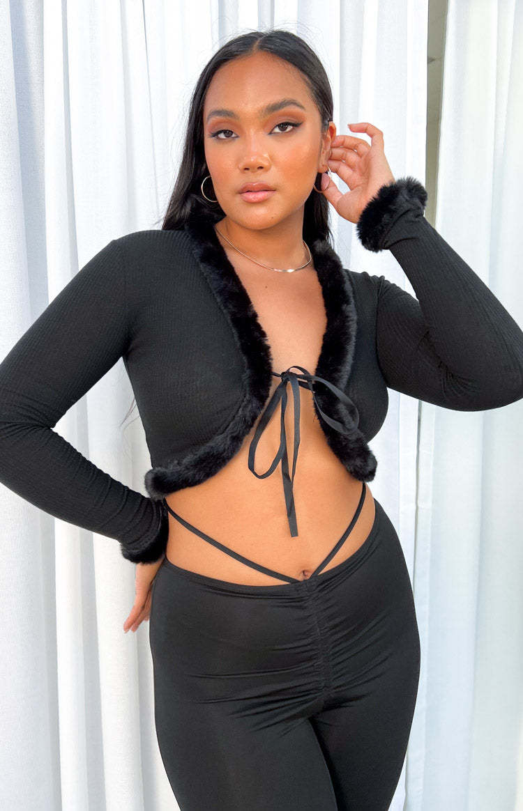 Darlah Black Tie Up Cardi-Vavasi.All Rights Reserved.