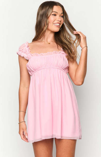 Dasies Pink Mini dress-Vavasi.All Rights Reserved.