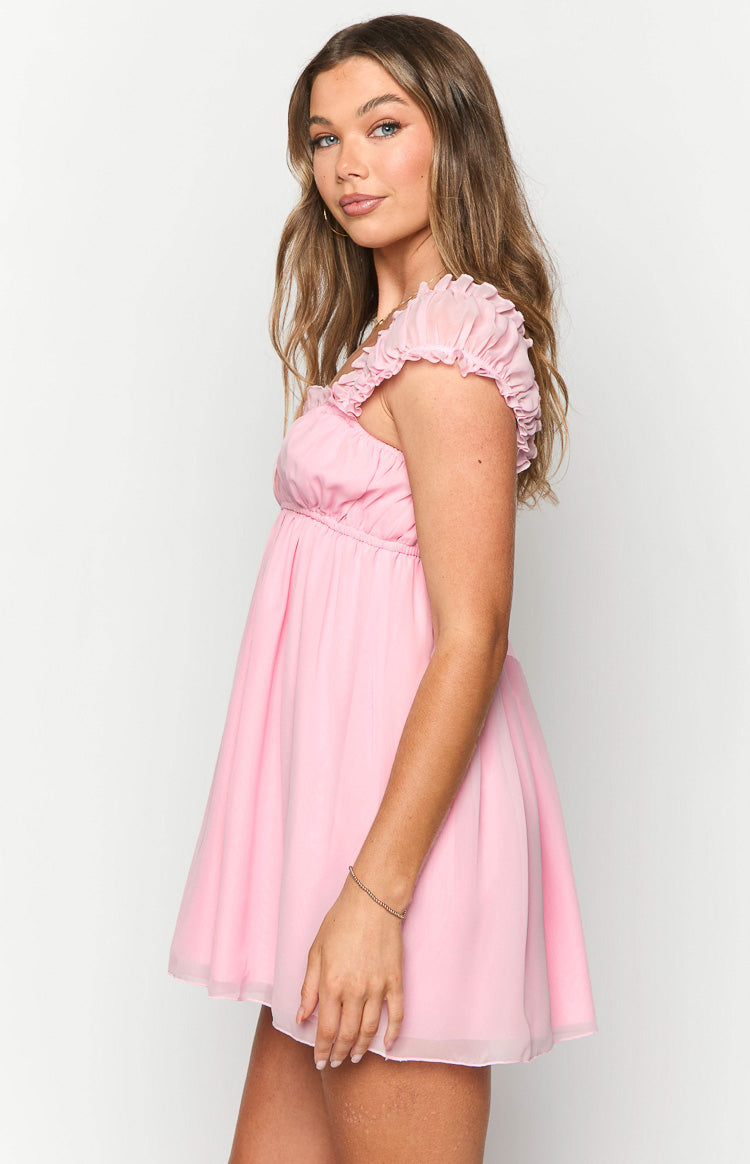 Dasies Pink Mini dress-Vavasi.All Rights Reserved.