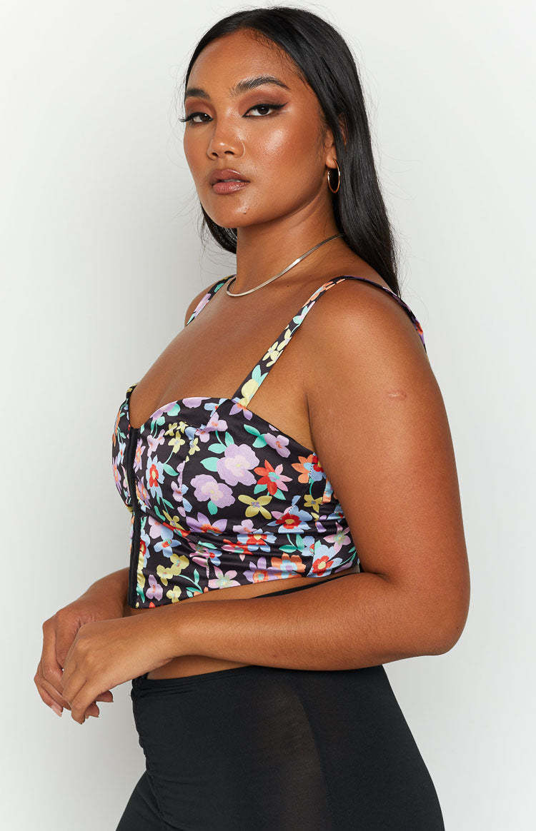 Davina Floral Corset Top-Vavasi.All Rights Reserved.