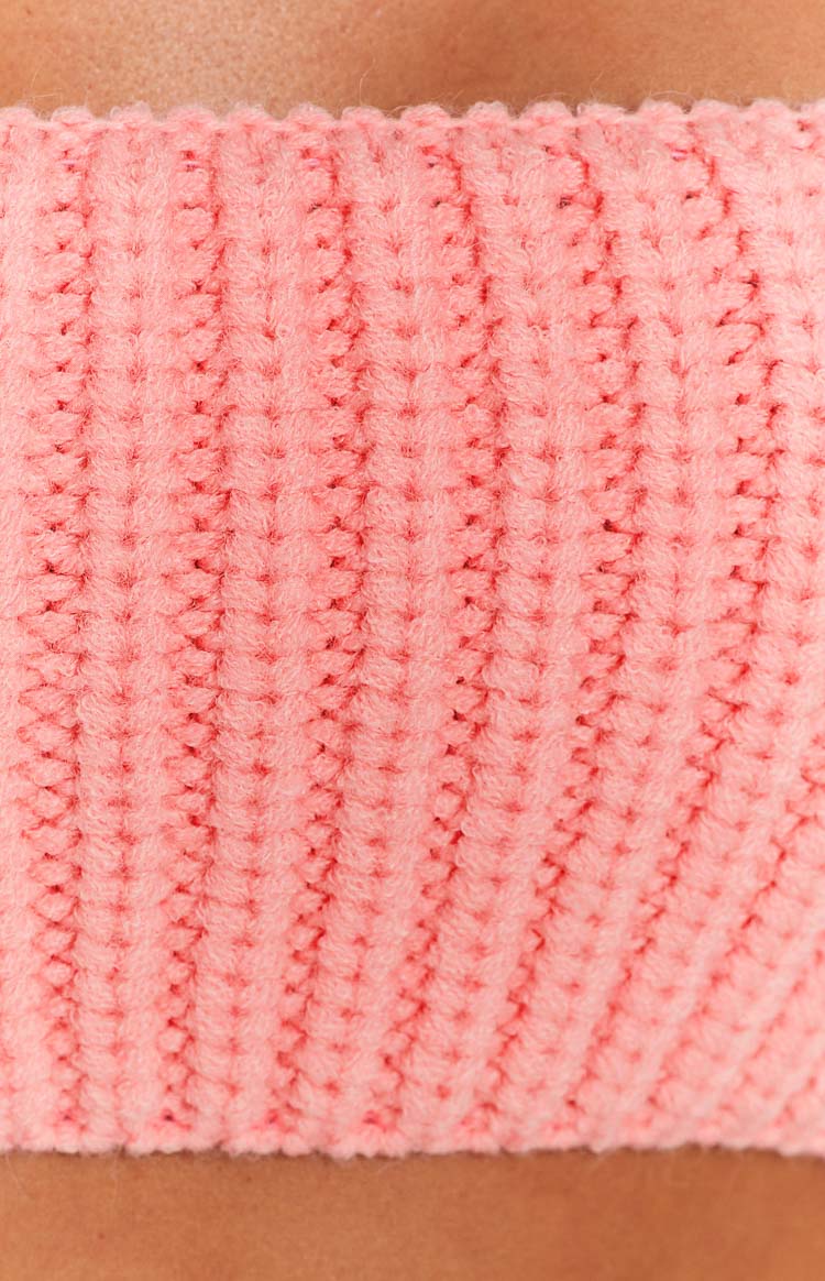 Debbie Pink Knit Bandeau-Vavasi.All Rights Reserved.