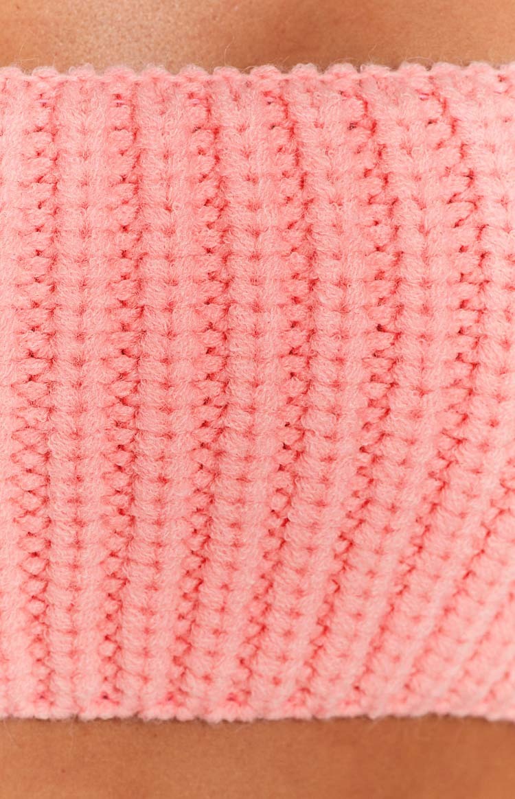 Debbie Pink Knit Bandeau-Vavasi.All Rights Reserved.