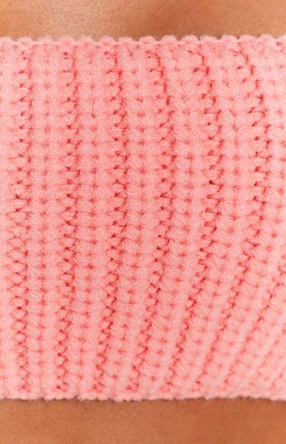 Debbie Pink Knit Bandeau-Vavasi.All Rights Reserved.