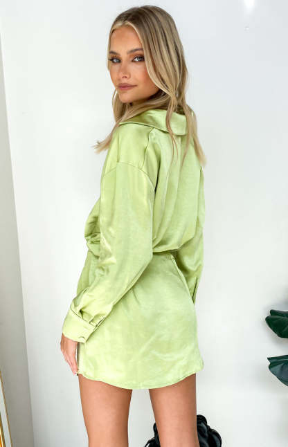 Deeper Water Mini Dress Green-Vavasi.All Rights Reserved.