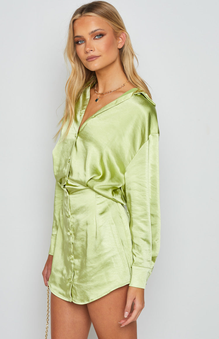 Deeper Water Mini Dress Green-Vavasi.All Rights Reserved.