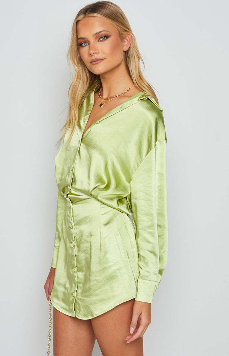 Deeper Water Mini Dress Green-Vavasi.All Rights Reserved.