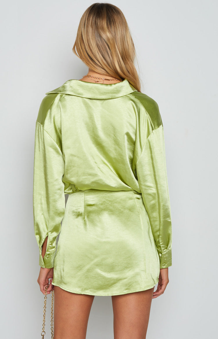 Deeper Water Mini Dress Green-Vavasi.All Rights Reserved.