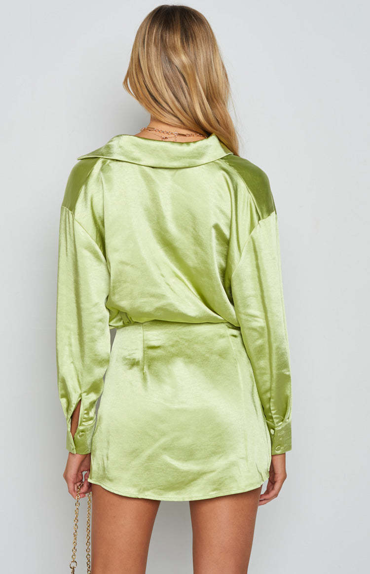Deeper Water Mini Dress Green-Vavasi.All Rights Reserved.