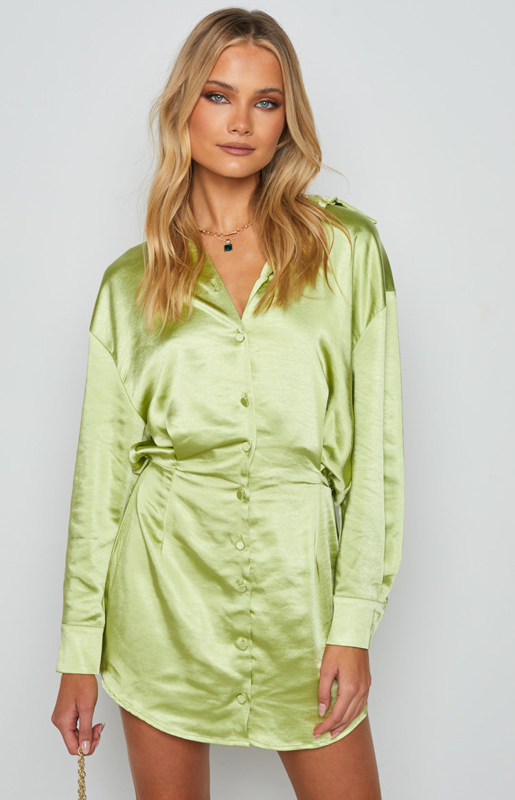 Deeper Water Mini Dress Green-Vavasi.All Rights Reserved.